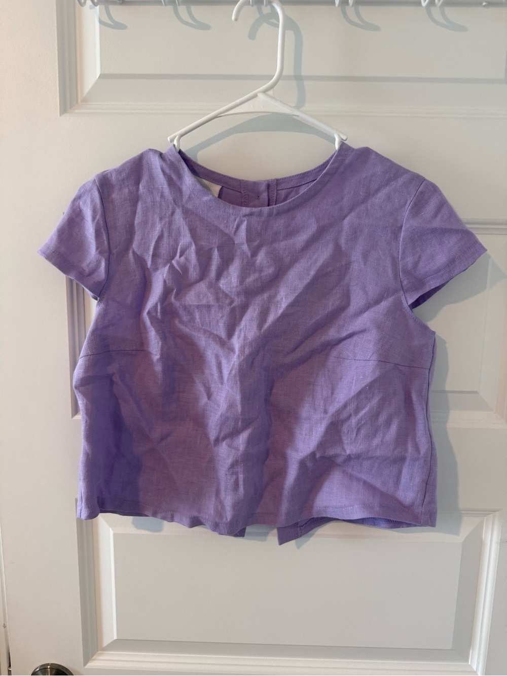 Lilac Short Sleeve Linen Top NWT
